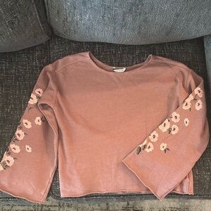 American Eagle Pink Floral Sweater